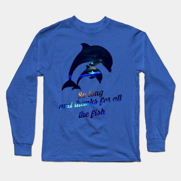 Fleeing dolphins final Long Sleeve T-Shirt by Thisepisodeisabout